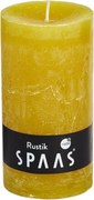 Stĺpová sviečka SPAAS RUSTIK 13 cm žltá