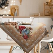 VIANOČNÝ GOBELÍNOVÝ OBRUS NA STÔL MERRY2 100X100 CM VZOROVANÁ