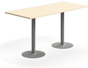 Barový stôl VERTICUS, 1800x800x900 mm, breza/strieborná