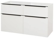 Mereo Mailo, kúpeľňová skrinka 121 cm, bíla, čierne madlo, MER-CN513SB