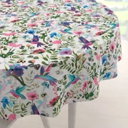 Biante Bavlnený okrúhly obrus Sandra SA-495 Dúhové kolibríky medzi kvetmi Ø 50 cm