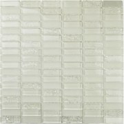 Sklenená mozaika Premium Mosaic bílá 30x30 cm lesk MOS4815CRWH