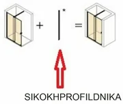 Nikov profil pre sprchové dvere HÜPPE Strike New, čierna, SIKOKHPROFILDNIKAC
