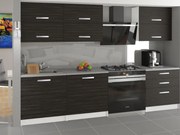 Kuchynská linka Belini 180 cm eben kráľovský s pracovnou doskou Primera TOR PRIMERA/2/WT/HK/0/T