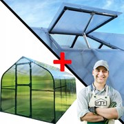 Skleník Polykarbonátový Tunel 10M2 250X400 Ptf Poľsko Zelená Okno Súčasťou Balenia