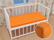 Detské froté napínacie prestieradlo do postieľky FR-006 Oranžové 60 x 120 x 10 cm - do postieľky