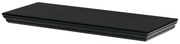 Nástenná polička P-024, matná čierna, 60 cm