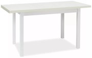 Rozkládací jídelní stůl Adam 120/160 cm bílý mat
