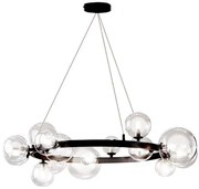 Toolight - závesné svietidlo sklenené gule 15xG9 40W APP906-15CP, čierna, OSW-04034