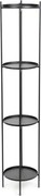 Stojan na kvety ROH štvorposchodový, čierny 876726