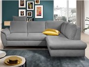 Rohová sedacia súprava Geneva, šedá látka, pravý roh%