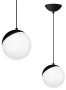 Závesné svietidlo Sfera, 1x biele sklenené tienidlo, b