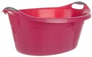 Oválna červená vaňová misa 40l