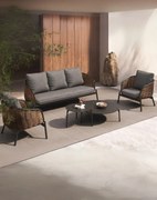 Zahradný set Borneo: pohovka, 2 kreslá a 2 stolíky