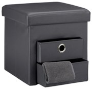 Taburetka z umelej kože s 2 priehradkami, RD20367