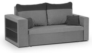 Pohovka pre 2 osoby s funkciou spania PAVEL Sivá/sivá