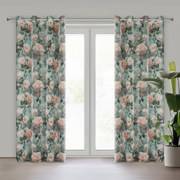 ZÁVES NA KRÚŽKOCH INKA 140X250 CM KVETY