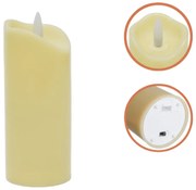 LED stĺpová sviečka RUHHY 12,5 cm béžová