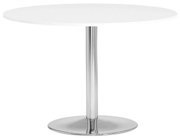 Okrúhly jedálenský stôl LILY, Ø 1100x750 mm, biely, chrómová podnož