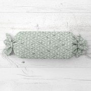 Biante Vankúš valec bonbon Sandra SA-627 Pastelovo zelená mozaika na bielom 15x40 cm