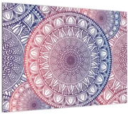 Sklenený obraz z mandál (70x50 cm)
