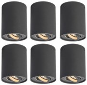 Sada 6 inteligentných tmavosivých bodových svetiel vrátane WiFi GU10 - Rondoo up