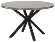 Jedálenský stôl, betón/čierna, priemer 120 cm, MEDOR