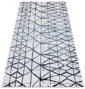 Koberec SIZAL COLOR 47278306 Linie, trojuholníky béžový / modrý