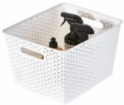 Orion S - Úložný box, ratanový košík, HOBBY s vekom, biely 6 l - 29 x 20 x 13 cm