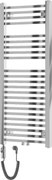 Mexen Pluton, elektrické vykurovacie teleso 1200x500 mm + vykurovacia tyč 600 W, chrómová, W106-1200-500-2600-01