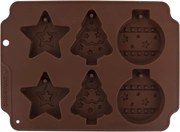 Silikónová forma na perníčky VIANOCE hnedá
