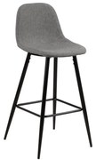 Svetlosivá barová stolička s kovovým podnožím Actona Wilma