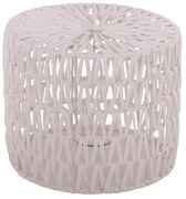 Biele povrázkové tienidlo na stolnú lampu Luca cylinder - Ø 25*21,5cm / E27