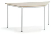 Stôl SONITUS TRAPETS, 1400x700x720 mm, HPL - breza, biela