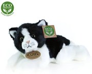 Eco-Friendly Rappa mačka bielo-čierna ležiaca 16 cm