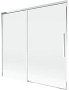 Mexen Rox, 2-krídlová posuvná vaňová zástena 170 x 150 cm, 8mm číre sklo, chrómový profil, 8C9-170-001-01-00