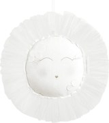 Závesná dekorácia slnka biela 35x35x5cm