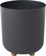 Kvetináč Sofia 240 mm z recyklovaného materiálu, čierny*44252