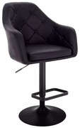 LuxuryForm DESIGN Barová stolička ANDORA na čiernom tanieri - čierna