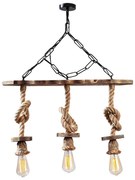 Luster na reťazi EREBOS 3xE27/40W/230V hnedý