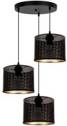 Luster na lanku ALDO 3xE27/60W/230V pr. 45 cm čierna