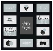 Nástenný fotorámik Gael Black 53x55 cm