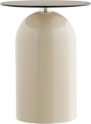 Okrúhly odkladací stolík so sklenenou doskou ø 40 cm Ravello – House Nordic