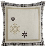 VIANOČNÁ GOBELÍNOVÁ DEKORAČNÁ OBLIEČKA NA VANKÚŠ ANGEL 45X45 CM VZOROVANÁ