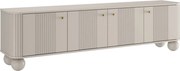 TV stolík Vespera 4D 187 cm - kašmírová / zlatá / kašmírové nohy