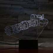 3Dmix 3DL-BSC026 – 3D LED nočná lampa - Minigun