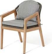 Pohodlné záhradné kreslo s textilným výpletom