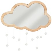 Drevené zrkadlo NUAGE v tvare obláčika