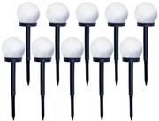 Kobi SADA 10x LED Solárna lampa LED/0,12W/1,2V 6500K IP44 40 mAh čierna/biela KB0367