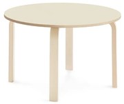 Stôl ELTON, Ø 900x530 mm, laminát - breza, breza